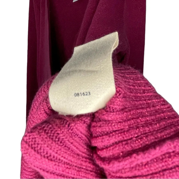 Soft Surroundings Clare Wrap Sweater Dark Fuchsia Women’s Size 3X Preppy Cozy - Picture 7 of 9
